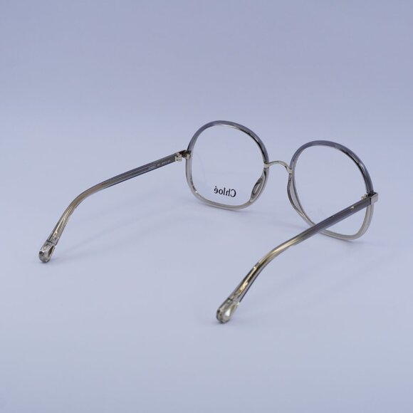 Chloe CH0032O 003 Eyeglasses Grey 55mm Round Frame - Picture 11 of 11
